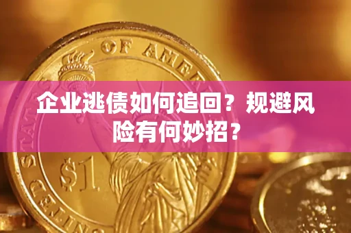 武汉企业逃债如何追回？规避风险有何妙招？