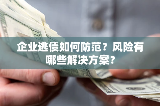 武汉企业逃债如何防范？风险有哪些解决方案？
