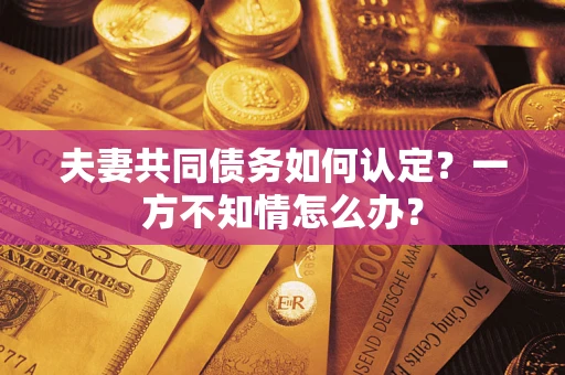 武汉夫妻共同债务如何认定？一方不知情怎么办？