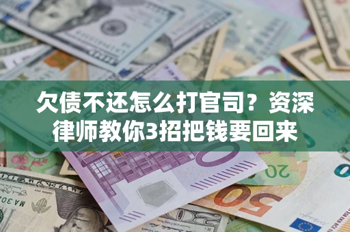武汉欠债不还怎么打官司？资深律师教你3招把钱要回来