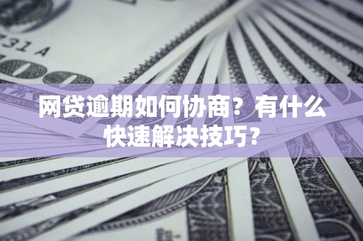 武汉网贷逾期如何协商？有什么快速解决技巧？