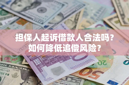 武汉担保人起诉借款人合法吗？如何降低追偿风险？