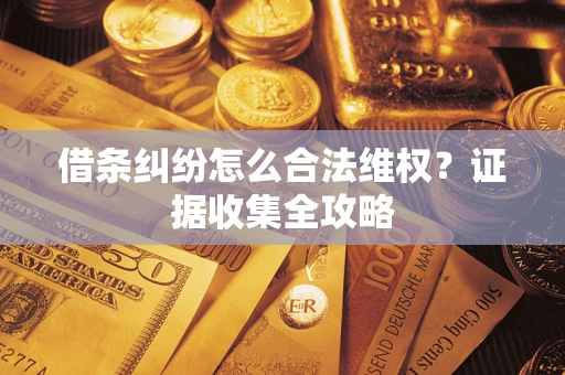 武汉借条纠纷怎么合法维权?证据收集全攻略 武汉借条纠纷怎么合法维权?证据收集全攻略