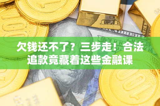 武汉欠钱还不了？三步走！合法追款竟藏着这些金融课