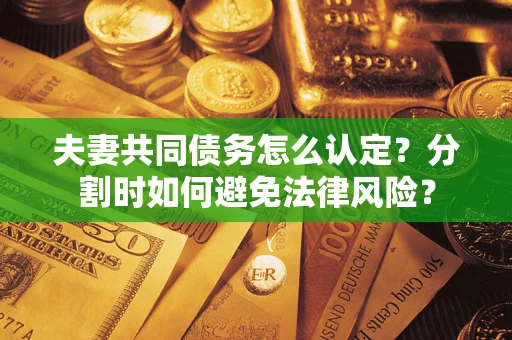 武汉夫妻共同债务怎么认定？分割时如何避免法律风险？